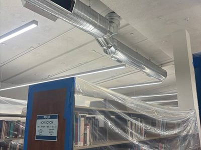 Industrial HVAC Spiral Duct Installation