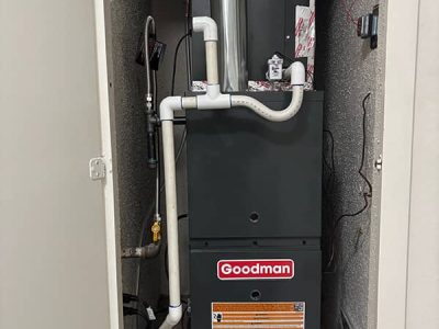 Vertical Gas Furnace Installation